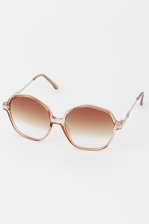 Thin Framed Geometric Sunglasses