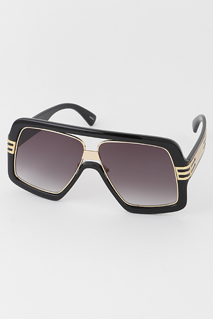 Modern Gold Detailed Square Sunglasses