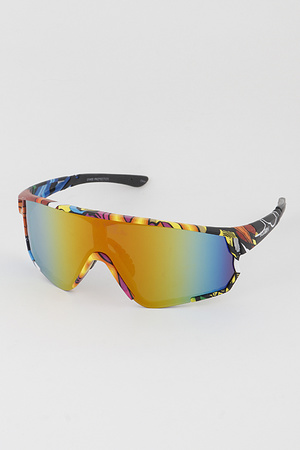 Abstract Shield Sunglasses