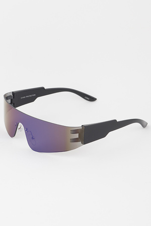 Rimless Poly Carbonate Shield Sunglasses