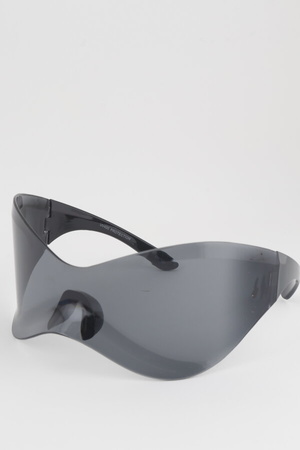 Wavy Oversized Shield Sunglasses