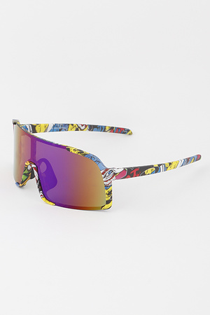 Abstract Art Shield Sunglasses