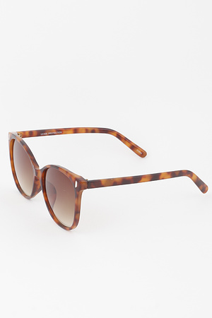 Minimal Round Cateye Sunglasses