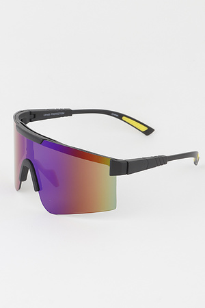 Curved Polarized Shield Sunglasses