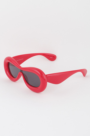 Cartoon Block Shield Sunglasses