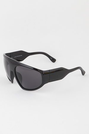 Oversized Tinted Shield Sunglasses