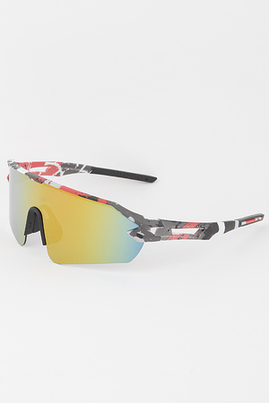Straight Polycarbonate Shield Sunglasses