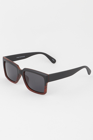 Classic Streaked Square Sunglasses
