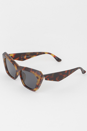Geometric Cateye Bar Sunglasses