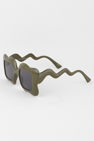 Abstract Wave Box Sunglasses