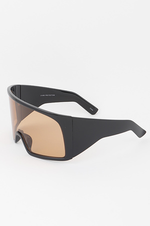 Oversized Shield Gradient Sunglasses