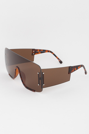 Bolted Bottom Shield Sunglasses