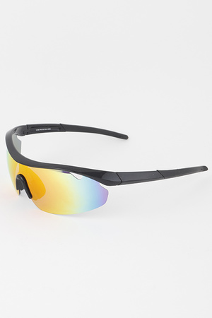 Curved Polycarbonate Sporty Sunglasses