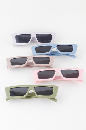 Modern Pastel Straight Bar Sunglasses
