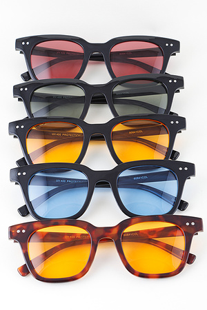 Double Bolted Bright Tinted Sunglasses