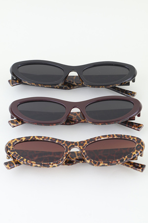 Two Toned Leopard Print Sunglasses