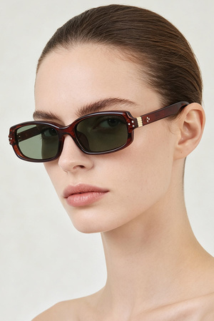 Triple Bolted Retro Bar Sunglasses