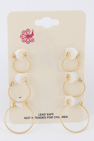 Different Sized Earring Set