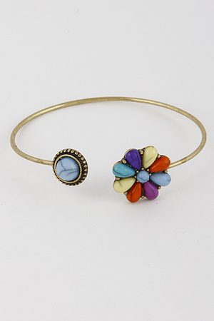 Marble Style Rainbow Flower Bracelet 9GAB7
