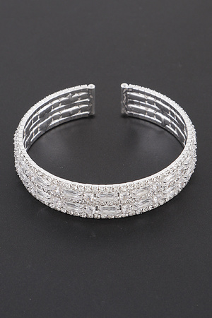 Crystal Open  Cuff Bracelet