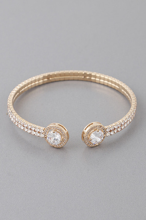 Luxury Rhinestone Open Bracelet