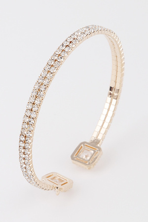 Jeweled Open  Cuff Bracelet
