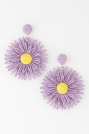 Weaved Daisy Flower Earrings