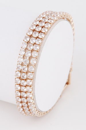 Triple  Rhinestone  Bracelet