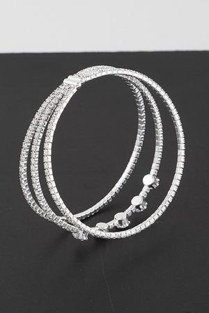 Triple Jewel Cuff Bracelet