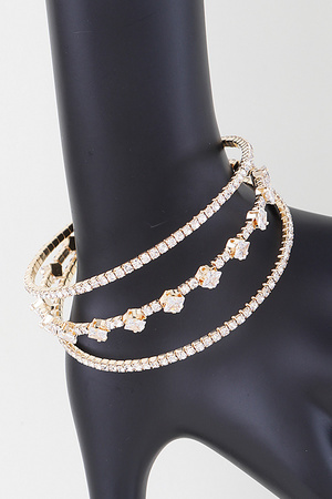 Triple Cubic Zirconia Bracelet