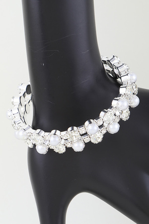 Double Pearled Cuff Bracelet