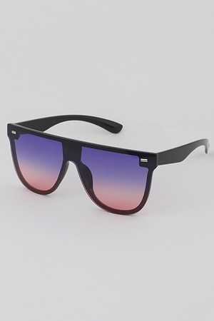 Rounded Shield Sunglasses