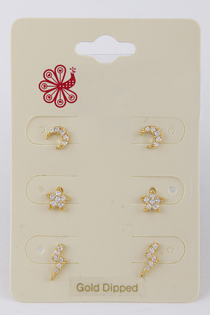 Turbulent Night Sky Earring Set 9HCD3