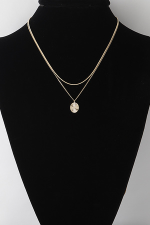 Shining Circle Pendant Necklace