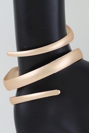 Matte Open Wrap Cuff Bracelet