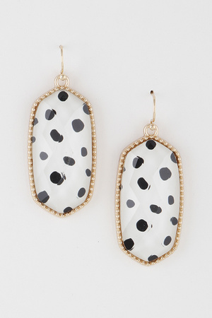 Luxury Animal Print Ellipse Drop Earrings