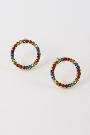 Rhinestone Ring Earrings 9EBA3