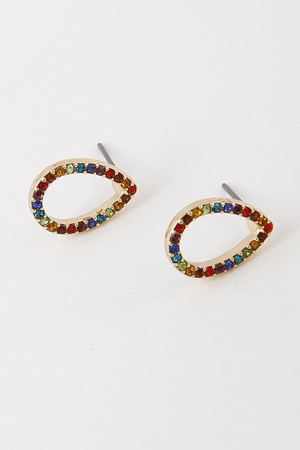 Rhinestone Tear Drop Earrings 9EBA3