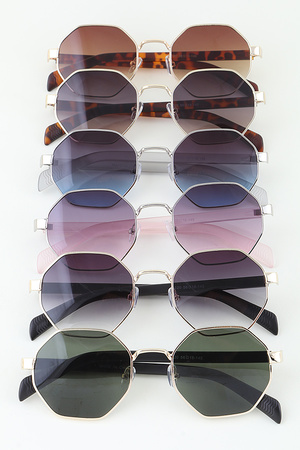 Minimal Geometric Gradient Sunglasses