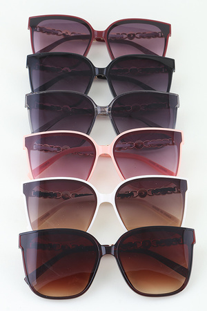 Link Chain Modern Wayfarer Sunglasses