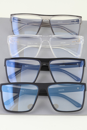 Minimal Straight Blue Light Blocker Optical Glasses