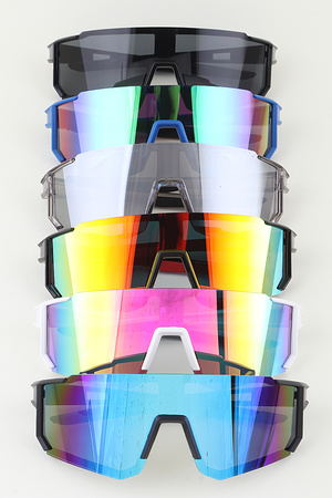 Futuristic Polycarbonate Shield Sunglasses