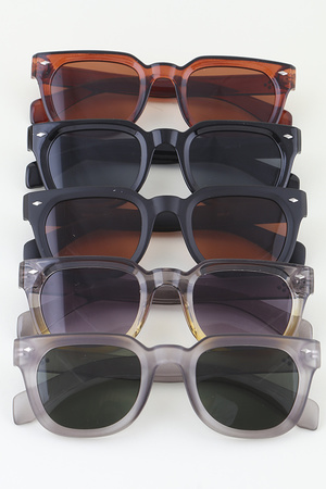 Triple Bolted Wayfarer Sunglasses