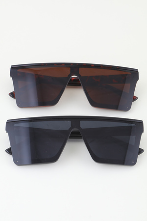 Modern Straight Shield Sunglasses
