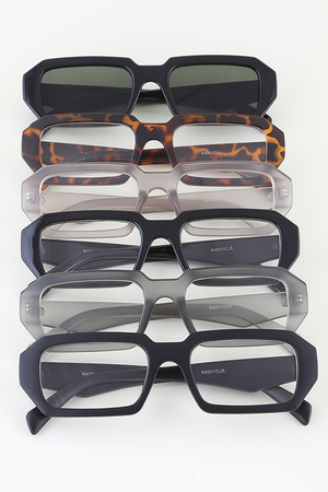 Chic Blurred Geometric Optical Glasses