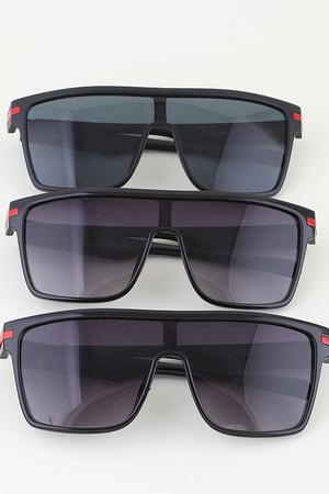 Modern Scale Straight Shield Sunglasses