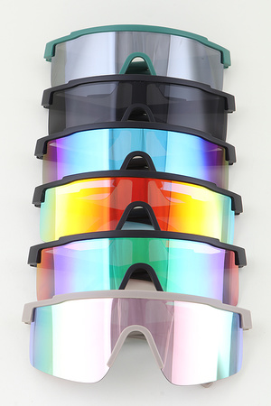 Top Matte Polycarbonate Shield Sunglasses
