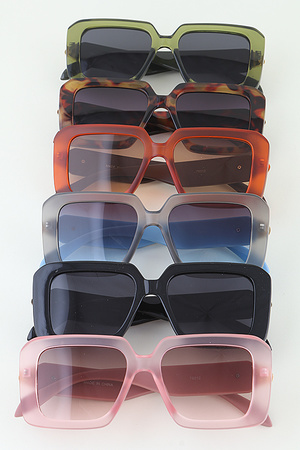 Two Tone Tortoise Box Sunglasses