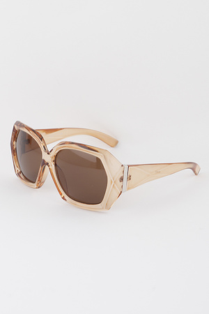 Crystal Geometric Square Sunglasses