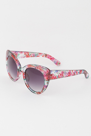 Spring Flower Round Cateye Sunglasses